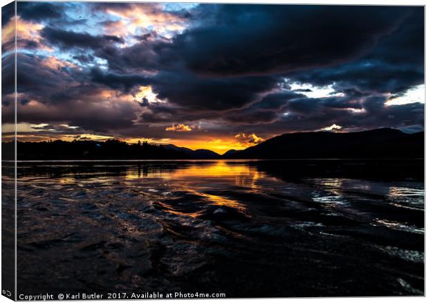 Loch Eil Sunset Canvas Print by Karl Butler