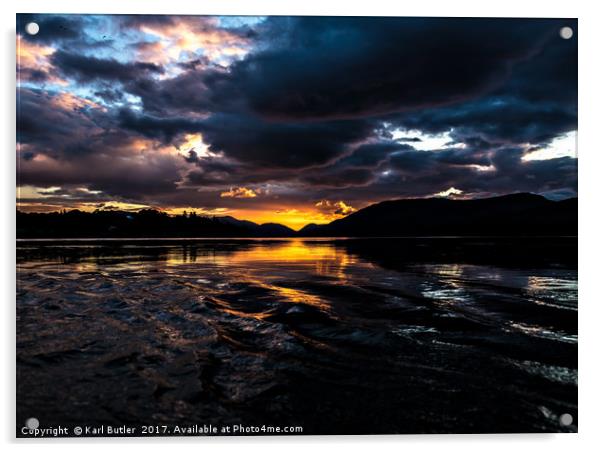 Loch Eil Sunset Acrylic by Karl Butler