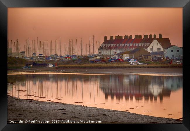 The Axe Estuary at Seaton Framed Print by Paul F Prestidge