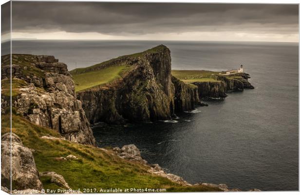Neist Point Lighthouse Canvas Print by Ray Pritchard