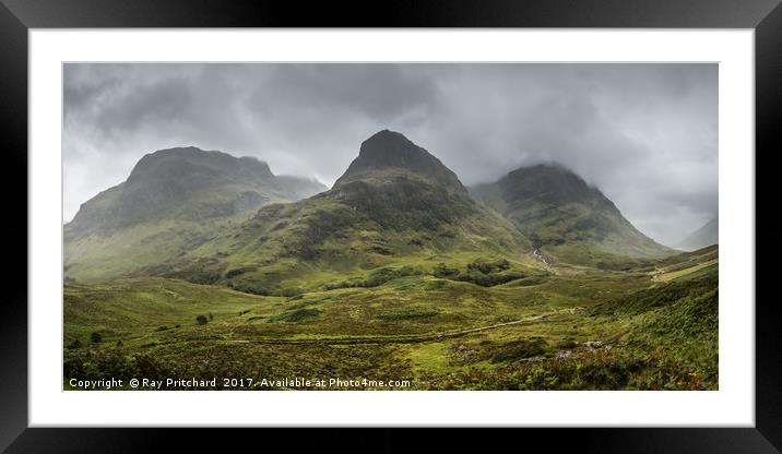 The Three Sisters of Glencoe Framed Mounted Print by Ray Pritchard