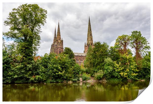 Lichfield Cathedral Print by Nick Rowland
