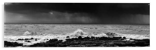 Porthcawl storm Acrylic by Andrew Richards