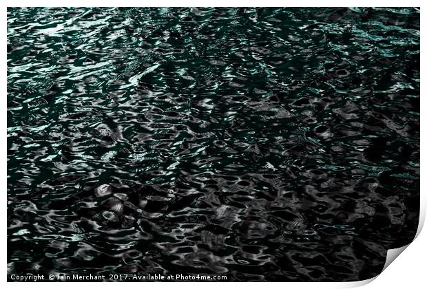 Teal and Grey Abstract Print by Iain Merchant