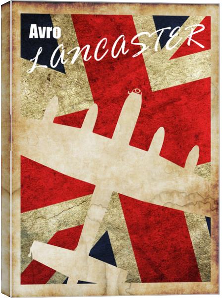 Avro Lancaster Vintage Poster Canvas Print by J Biggadike