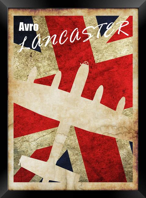 Avro Lancaster Vintage Poster Framed Print by J Biggadike