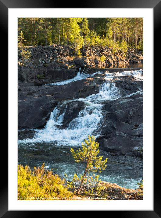waterfall in norway Framed Mounted Print by Chris Willemsen