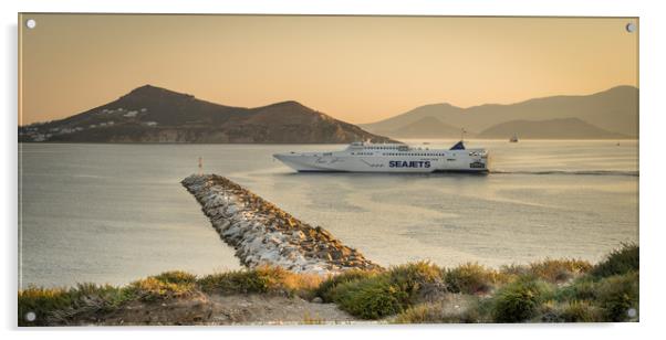 Naxos Port Seajets  Acrylic by Naylor's Photography