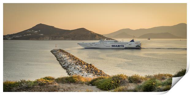 Naxos Port Seajets  Print by Naylor's Photography