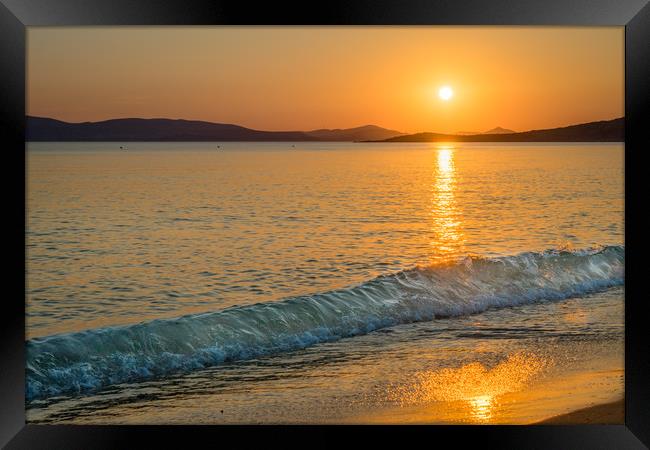 Agia Anna Sunset  Framed Print by Naylor's Photography
