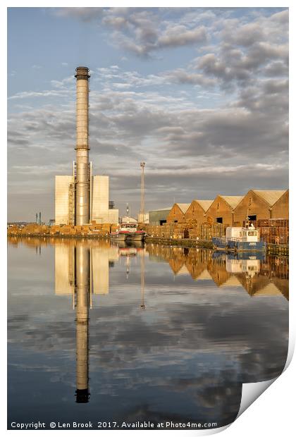 Shoreham Power Station Print by Len Brook