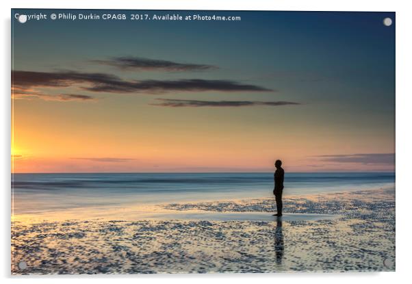 Crosby Beach Sunset Acrylic by Phil Durkin DPAGB BPE4