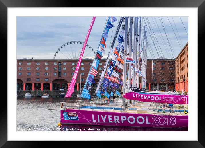 Clipper boats preparing to start the race of your  Framed Mounted Print by Jason Wells