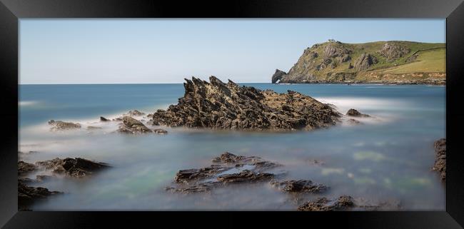 prawle point  long exposure Framed Print by kevin murch