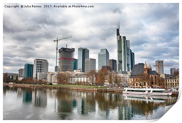 Frankfurt Waterfront Print by Juha Remes