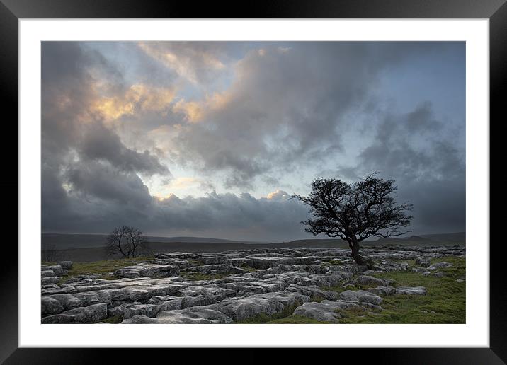 A Ribblesdale Nightfall Framed Mounted Print by Steve Glover