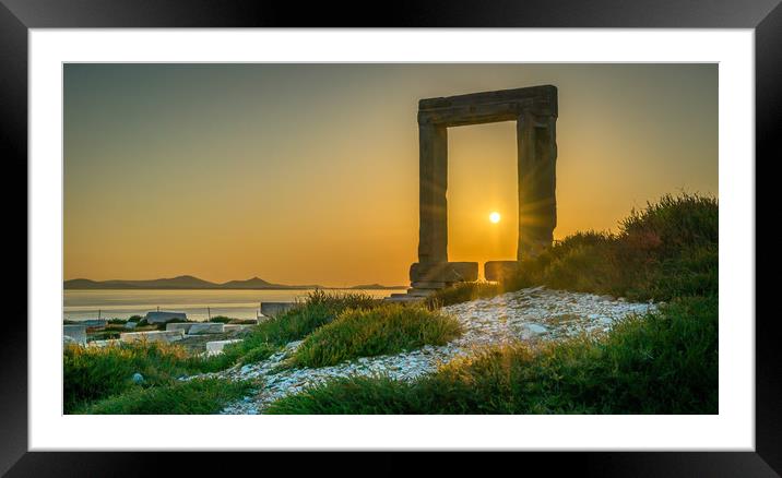 Amazing sunset at the Temple of Apollo Framed Mounted Print by Naylor's Photography