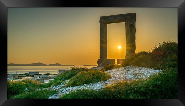 Amazing sunset at the Temple of Apollo Framed Print by Naylor's Photography