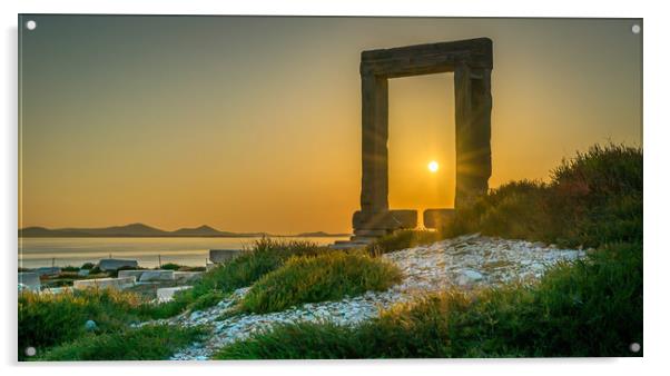 Amazing sunset at the Temple of Apollo Acrylic by Naylor's Photography