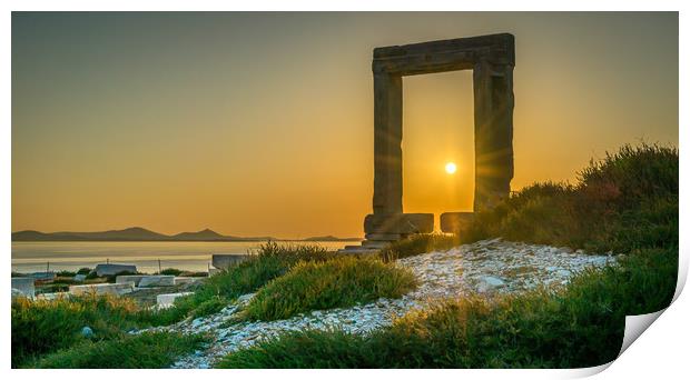 Amazing sunset at the Temple of Apollo Print by Naylor's Photography