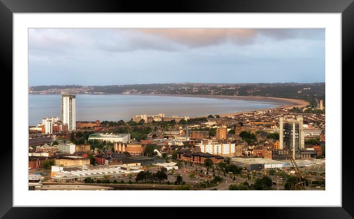 Swansea Bay South Wales Framed Mounted Print by Leighton Collins