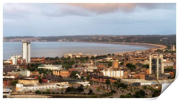 Swansea Bay South Wales Print by Leighton Collins