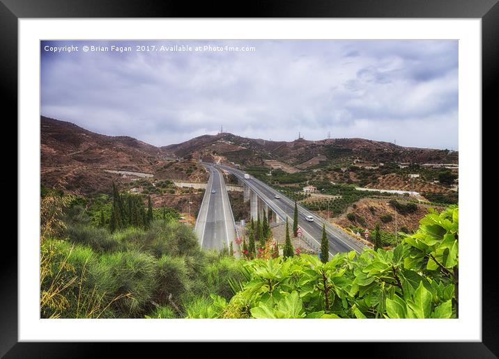 The road to nowhere Framed Mounted Print by Brian Fagan
