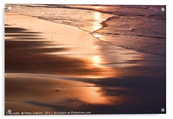 Sunset Reflection Acrylic by Peter Zabulis