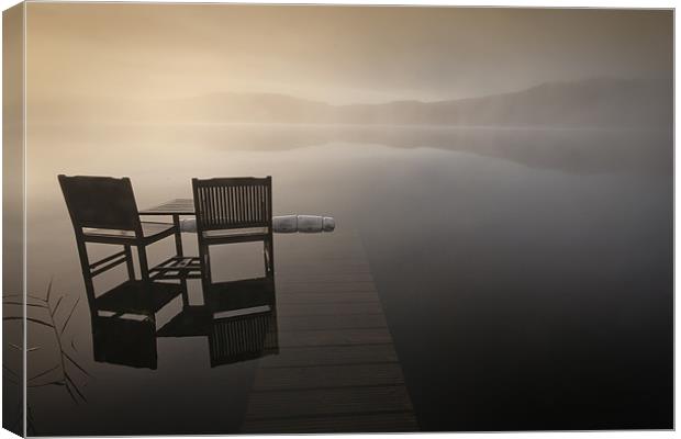 Seat with a view... (wellies required) Canvas Print by David Mould