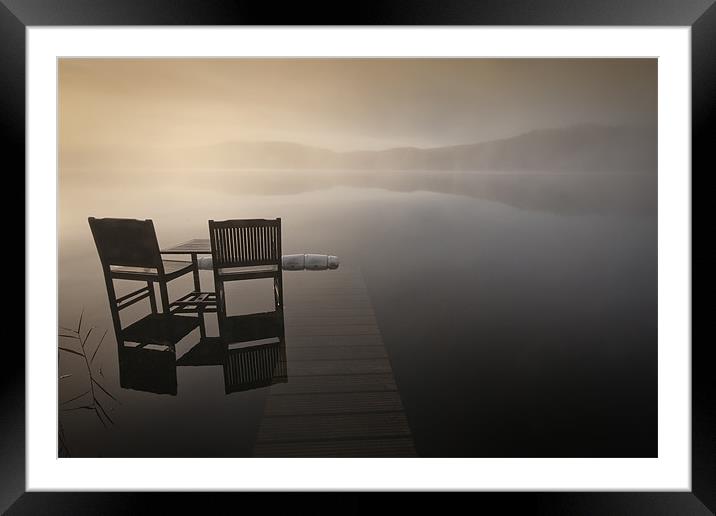 Seat with a view... (wellies required) Framed Mounted Print by David Mould