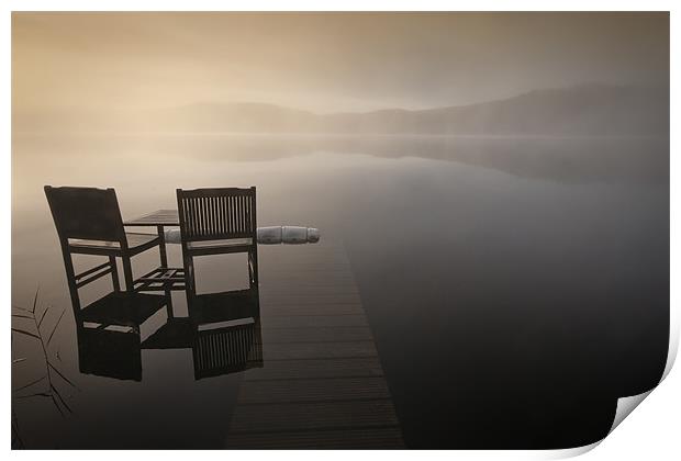 Seat with a view... (wellies required) Print by David Mould