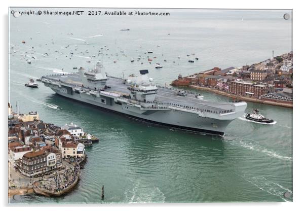 HMS Queen Elizabeth arrives home Acrylic by Sharpimage NET