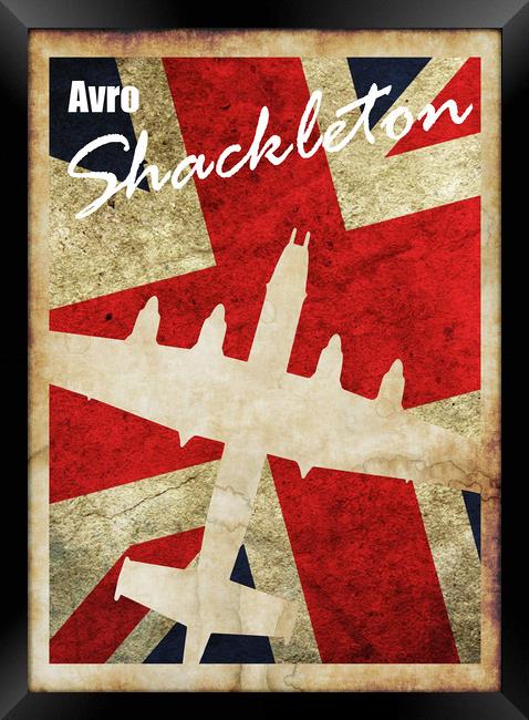 Avro Shackleton Vintage poster Framed Print by J Biggadike