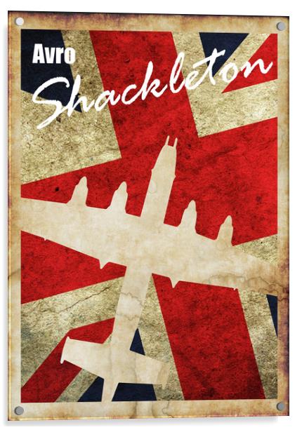 Avro Shackleton Vintage poster Acrylic by J Biggadike