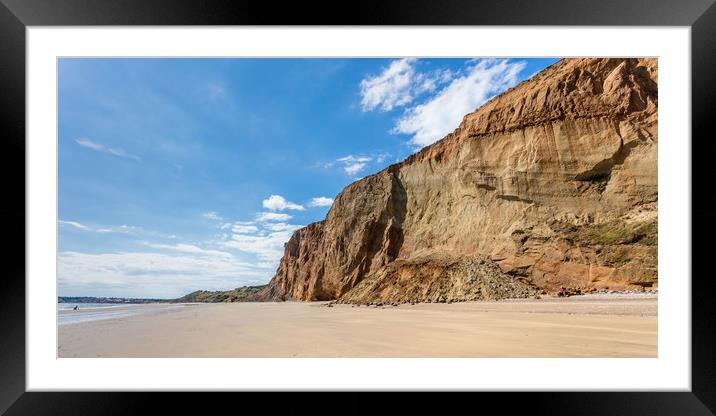 Red Cliff Yaverland Isle Of Wight Framed Mounted Print by Wight Landscapes