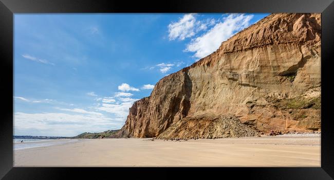 Red Cliff Yaverland Isle Of Wight Framed Print by Wight Landscapes