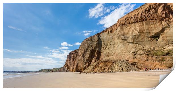 Red Cliff Yaverland Isle Of Wight Print by Wight Landscapes