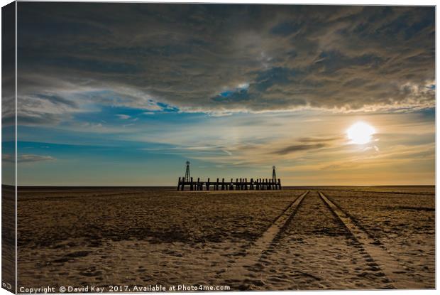 St Annes Old Jetty, Lancashire Canvas Print by David Kay