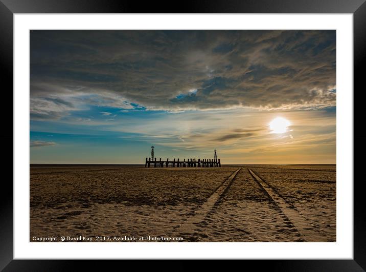 St Annes Old Jetty, Lancashire Framed Mounted Print by David Kay