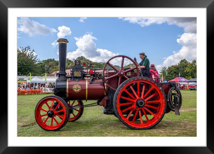 Steam Traction Engine Framed Mounted Print by Wight Landscapes