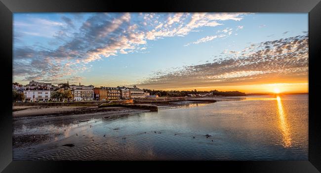 Ryde Esplanade Sunset Framed Print by Wight Landscapes