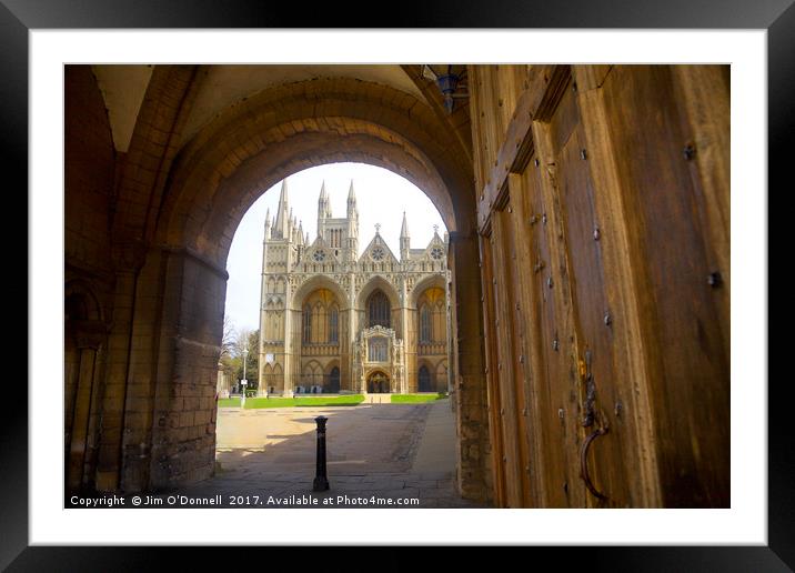 Peterborough Cathedral, Peterborough, Cambridgeshi Framed Mounted Print by Jim O'Donnell