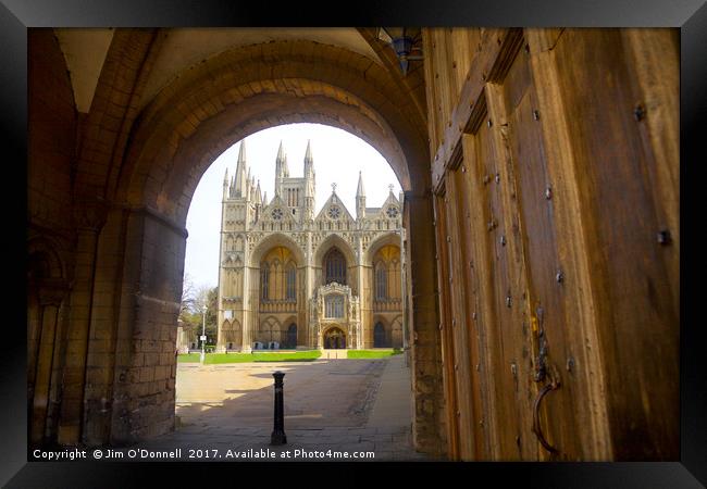 Peterborough Cathedral, Peterborough, Cambridgeshi Framed Print by Jim O'Donnell