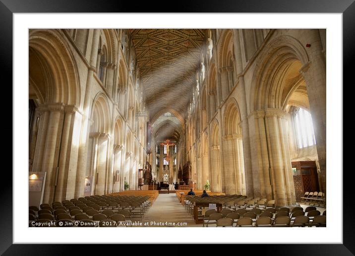 Peterborough Cathedral, Peterborough, Cambridgeshi Framed Mounted Print by Jim O'Donnell