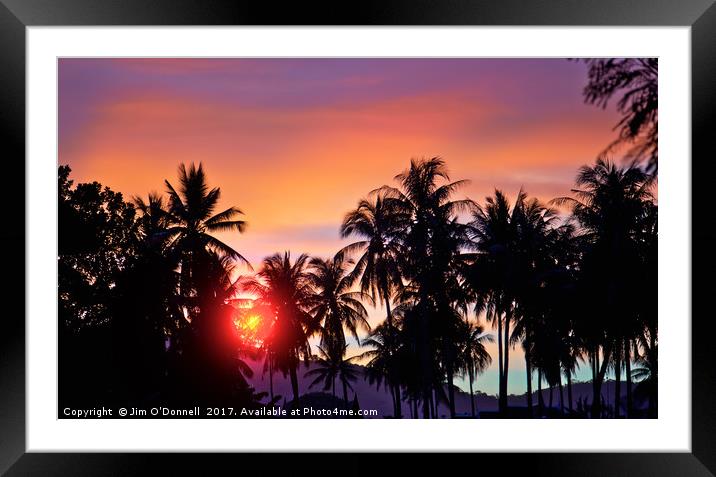 Phuket sunset Framed Mounted Print by Jim O'Donnell