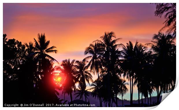 Phuket sunset Print by Jim O'Donnell