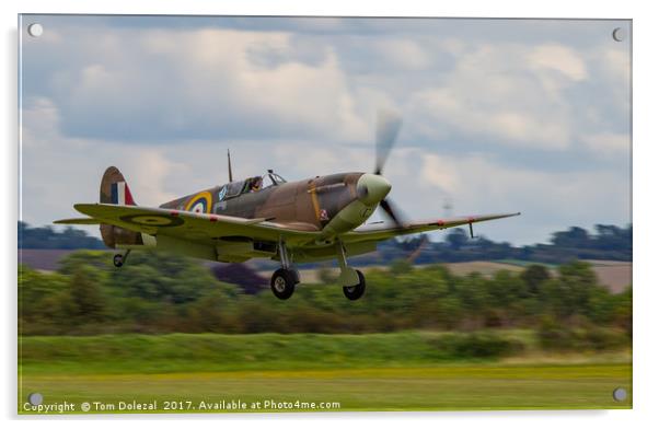 Spitfire approach. Acrylic by Tom Dolezal