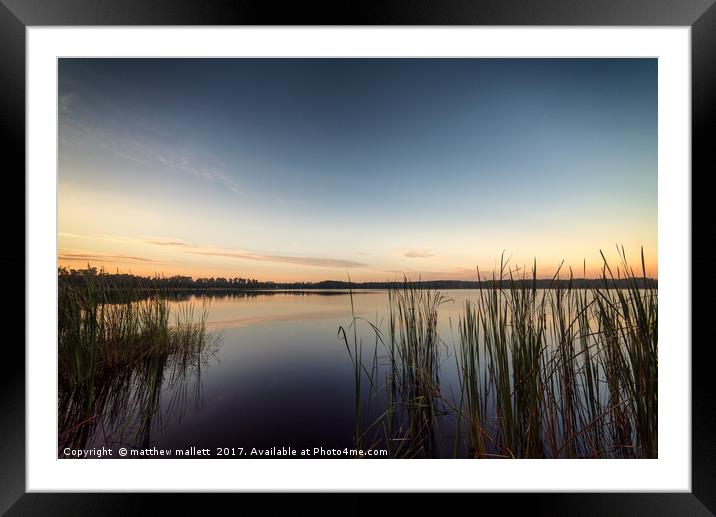 Peaceful Lake Dixie Florida Sunrise Framed Mounted Print by matthew  mallett