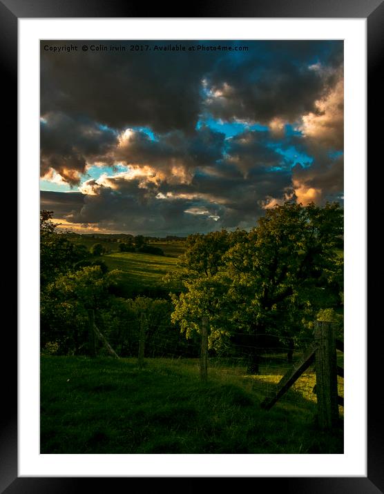 Patchy cloud Framed Mounted Print by Colin irwin