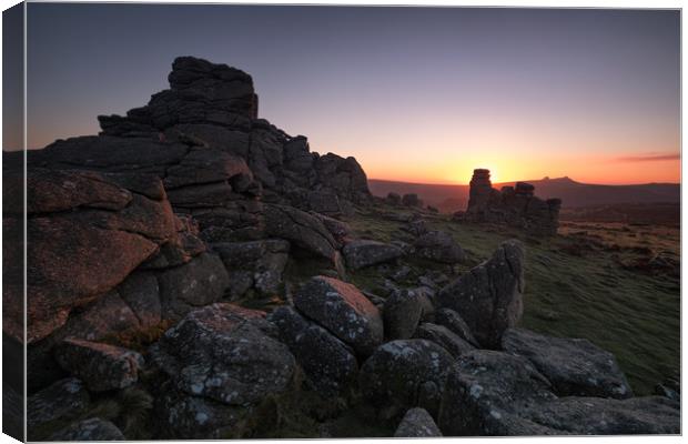 Dartmoor Sunrise Canvas Print by Ashley Chaplin